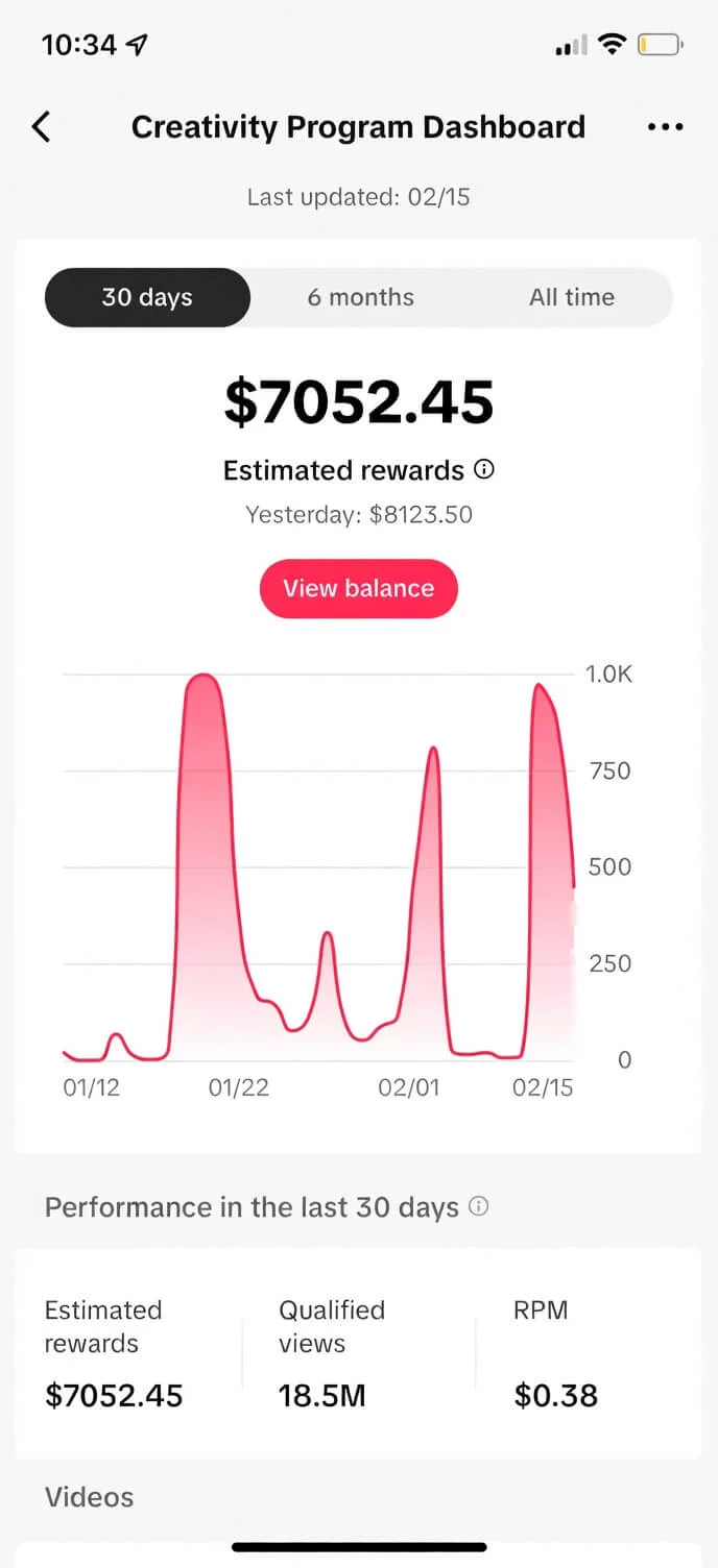 Earnings proof